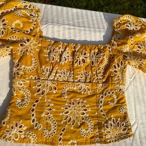 ASTR The Label Bondi Eyelet Crop Top